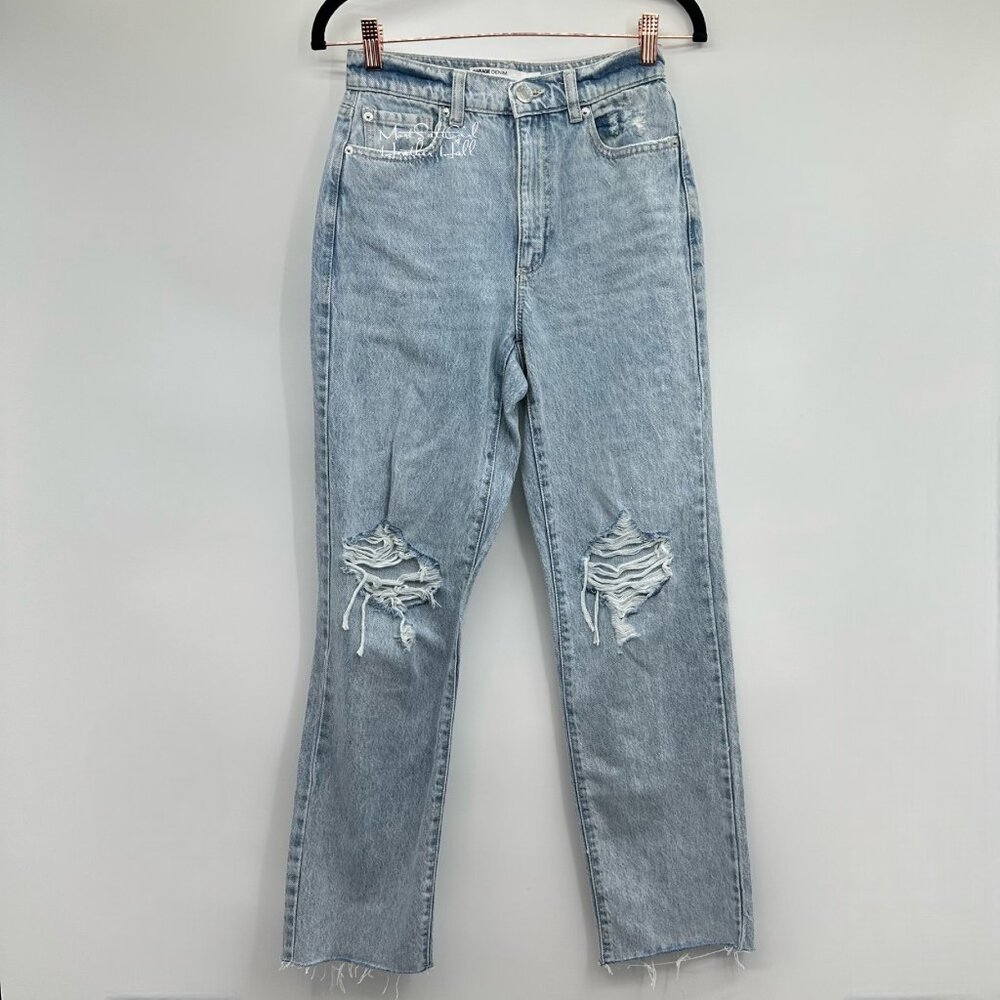 Garage Denim High-Rise Vintage Straight Style Mom Jeans Size 24